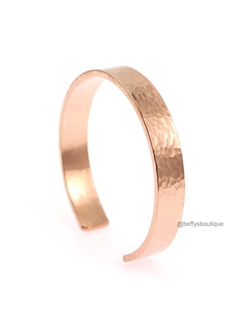 10mm Hammered Copper Cuff Bracelet Handmade Solid Uncoated Copper
